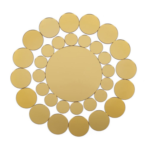 Дзеркальний декор акриловий самоклеючий золото,33шт (D) SW-00002499