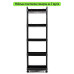 Етажерка мобільна п'ятиярусна універсальна пластикова 41х25х127см Чорна SW-00002109