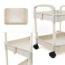 Етажерка мобільна триярусна універсальна пластикова 41х25х72см Слонова кістка SW-00002435