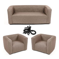 Комплект надувних меблів диван і 2 крісла Коричневий SW-00002657