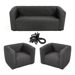 Комплект надувних меблів диван і 2 крісла Сірий SW-00002659