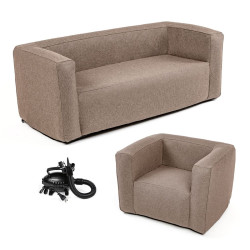 Комплект надувних меблів диван і крісло Коричневий SW-00002656