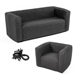 Комплект надувних меблів диван і крісло Сірий SW-00002658