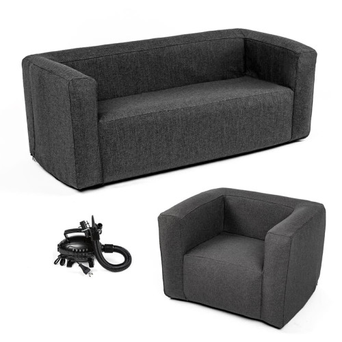 Комплект надувних меблів диван і крісло Сірий SW-00002658