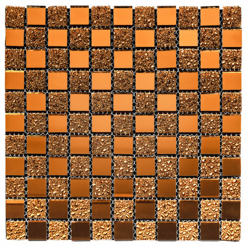 Мозаїка з декоративного скла 298х298х4,5мм Оранж SW-00002360