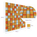Мозаїка з декоративного скла 298х298х4,5мм Помаранчева SW-00002365