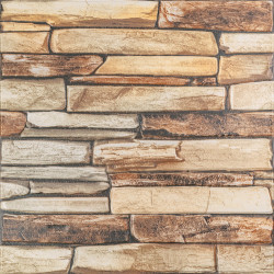 Панель стінова 3D 680х680х4мм Коричневий сланець SW-00002002