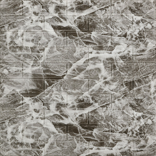 Панель стінова 3D 700х770х2мм (061-2) Мармур Чорний SW-00001912