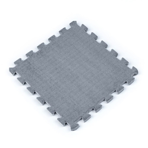 Підлога-пазл плюшевий 30х30х1см Світло-сірий (D) SW-00002080
