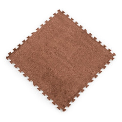 Підлога-пазл плюшевий 60х60х1см Коричневий (D) SW-00002083