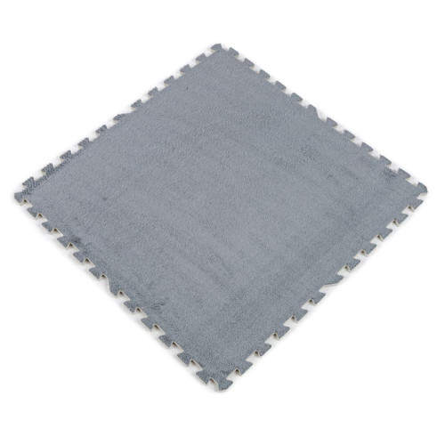 Підлога-пазл плюшевий 60х60х1см Світло-сірий (D) SW-00002081