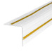 Плінтус РР самоклеючий 2300х140х4мм Білий з золотою смужкою (D) SW-00001812
