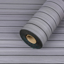 Покриття вінілове самоклеюче 3D рейки 600х2900х3мм Тік сивий SW-00002907