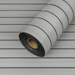 Покриття вінілове самоклеюче 3D рейки Білий Шпон 600х2900х3мм SW-00002904