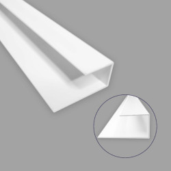 Профіль (торцевий) алюмінієвий стартовий для сайдинга 20х42х6000мм SW-00001729