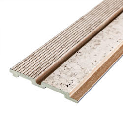 Рейка декоративна PS 2900х118х12мм Кремовий мармур із золотими вкрапленнями SW-00001748