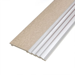 Рейка декоративна PS 2900х157х11мм Бежева зі сріблом SW-00002150-