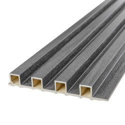 Рейка декоративна WPC стінова 3000х165х23мм Вугілля SW-00001534