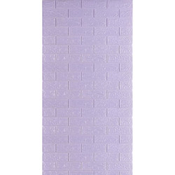 Самоклеюча 3D панель 3080x700x3мм Світло-фіолетова Цегла SW-00001758
