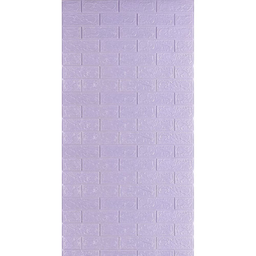 Самоклеюча 3D панель 3080x700x3мм Світло-фіолетова Цегла SW-00001758