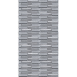 Самоклеюча 3D панель 3080x700x5мм Кладка Срібло SW-00001760