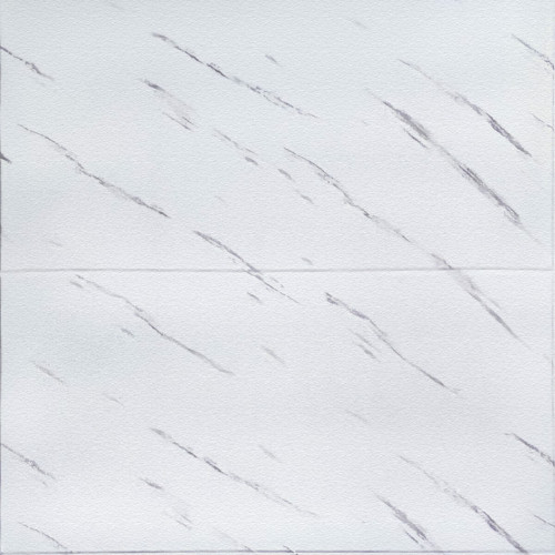 Самоклеюча 3D панель 700х700х4мм Біла мармурова плитка (364) SW-00001142