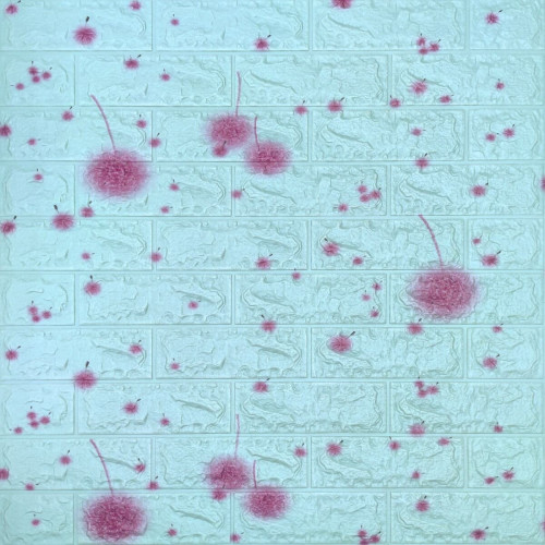 Самоклеюча 3D панель 700х770х4мм Блакитні кульбаби (322) SW-00001362