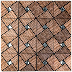 Самоклеюча алюмінієва плитка 300х300х3мм Бронза SW-00001927