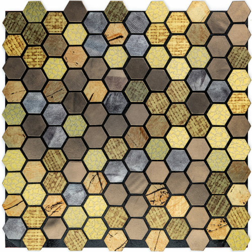 Самоклеюча алюмінієва плитка 300х300х3мм Луска SW-00001931