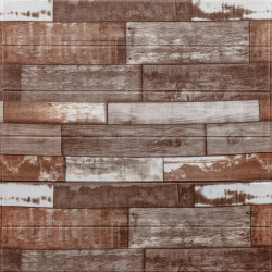 Самоклеюча декоративна 3D панель 700x700x5мм Коричневе дерево (049) SW-00000152