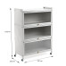 Шафа мобільна для зберігання розкладна триярусна з сталі 70х36х112,8см Світло-сірий SW-00002116