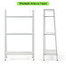 Стелаж-етажерка триярусний з металу 60х33х110см Білий SW-00002103