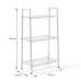 Стелаж-етажерка триярусний з металу 60х33х110см Білий SW-00002103