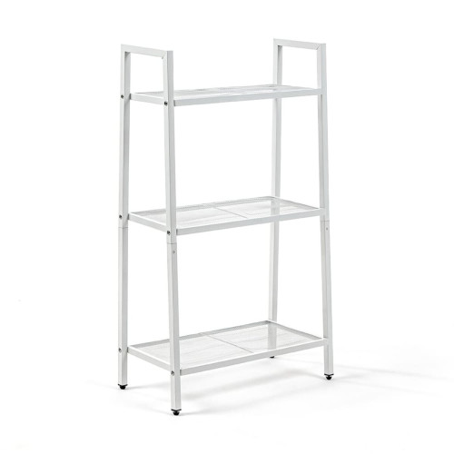 Стелаж-етажерка триярусний з металу 60х33х110см Білий SW-00002103